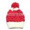 China factory made custom cheap knitted beanie hats with top ball