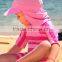 Girls Sun Visor UV Protective Beach Safari Swim Flap Hat PINK for kids aged 2-8yrs