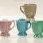 Wholesale stoneware color glazed mugs with foot