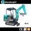 1.5ton Hydraulic SD15B small crawler excavator with Laidong engine