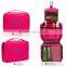Travel hanging cosmetic bag with hook