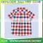 Hot sale high quality children boys cotton grid shirt from china manufacturer