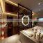 T9 fluorescent circle illuminated backlit bathroom mirror