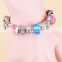 Womens Charm Bracelet Bangle Hot Fashion Glaze Beads Rhinestone Bracelets