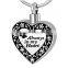 SRP8480 Trend Pet Always in My Heart Paw Print Cremation Jewelry Stainless Steel Cremation Keepsake Urn Pendant