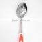 Food Safety Unique design TPR handle kitchen stainless steel soup kitchen spoon