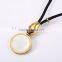 Charming ! Fashion ! Simple ! gold plated pendant black rope necklace