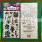 embossed PVC stickers cartoon figure stickers with silver range