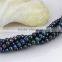 Freshwater near round pearl strand 7-8 mm AA peacock pearl strings wholesale