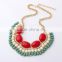 Top Quality Acrylic Multicolor Choker Vintage Pendant Statement Necklace Women Fashion Necklaces for Women 2014