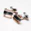 Hottest sale titanium Cufflink lasor logo costum made golden black red blue