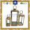 Gold outdoor/ indoor stainless steel candle lantern