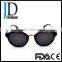 Customized high quality round Acetate Mixed Metal Polarized mirror sunglasses for men