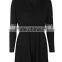 China Clothes manufacturer Summer Women's Long Sleeve Lace Insert Black Rayon Playsuit customized