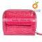 small ladies fashion vintage leather hard case wallet with coin pocket