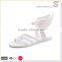 New design custom logo clear jelly sandals with wing