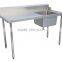 hot sale OEM and ODM 304 stainless steel dishwater sink work bench