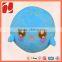 OEM small cute blue round plush fish toy