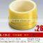 E-18C yellow plastic round cylinder bamboo food container