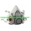 3m respirator half gas mask 6200 half face gas mask with double cartridge filter