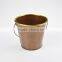 promotion gifts brown white round square galvanized painted metal bucket for sale