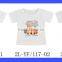Girls Summer White Customize Printing T-Shirt Blank Solid Cotton Kids Cartoon T-Shirt