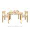 Children's Furniture Solid Beech Wood kids table and chair set of 3 Natural Varnish used kids table and chairs