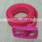 best design cheap price eco-friendly color silicone belts for women