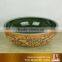 Lotus painted bathroom ceramic sinks