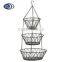 Wedding Fruit Decoration Metal Wire 3 Tier Display Basket