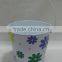 metal flower bucket with printing decoration