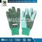 Drill cotton PU garden gloves
