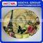 plastic dinner candy fruit food plate /tray with gloden rim