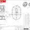 10:1 ratio gearbox for chain transmission