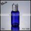 2017 hot new products cosmetic beard oil lotion 75ml blue round shoulder pet plastic shampoo bottle packaging disc top cap
