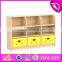 New design cartoon bus shape multi storage shelf wooden kids storage cabinet W08C208