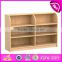 High quality nursery school toy organizer natural wood storage cubes W08C204