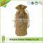 Wholesale Round Bottom Jute Drawstring Wine Bottle Bag With Custom Logo Printed