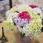 single stem fabric wholesale wedding decoration flower silk artificial hydrangea