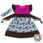 Newborn Baby Girls Cotton Frock Designs Puffy Shoulder Cotton Dress Fancy Baby Patchwork Pattern Frock On Sale