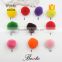 Latest design multi-colored available small soft fur ball on key chain/hat/dress decoration