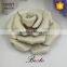 Realistic white rose shape leather flower for shoe decorations