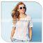 White Lady Simple Style Short Sleeve Casual Fashion Design Plus Size Clothing