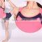 OEM supplex/elastane fitness yoga bodysuit,pink crop top with navy shorts
