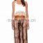 new style fashion animal print boho wide leg women's pants