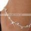 Tassel style cupchain crystal anklet White silver claw crystal foot jewelry pearl crystal beads barefoot jewelry