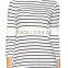 Microfiber striped no design long sleeve t-shirt for women