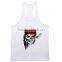 100% cotton printed mens Y black gym tank top