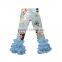Giggle moon latest design fall and winter Cartoon printing children pants girls cotton triple ruffle pants wholesale