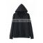 2017 Ladies Sexy Black V-neck Lace Up Back Long Sleeve Hoodie